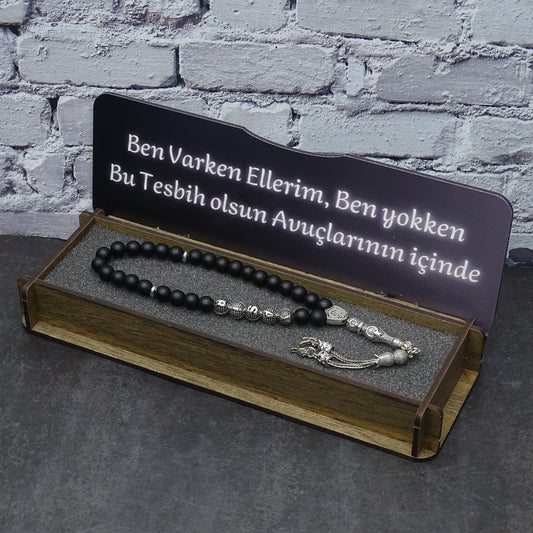 Personalisierte Naturstein Tesbih Mit Box