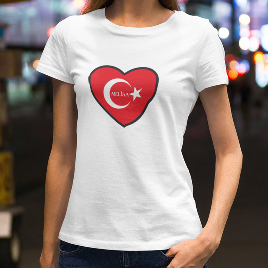 Personalisiertes bedrucktes T-Shirt für Damen