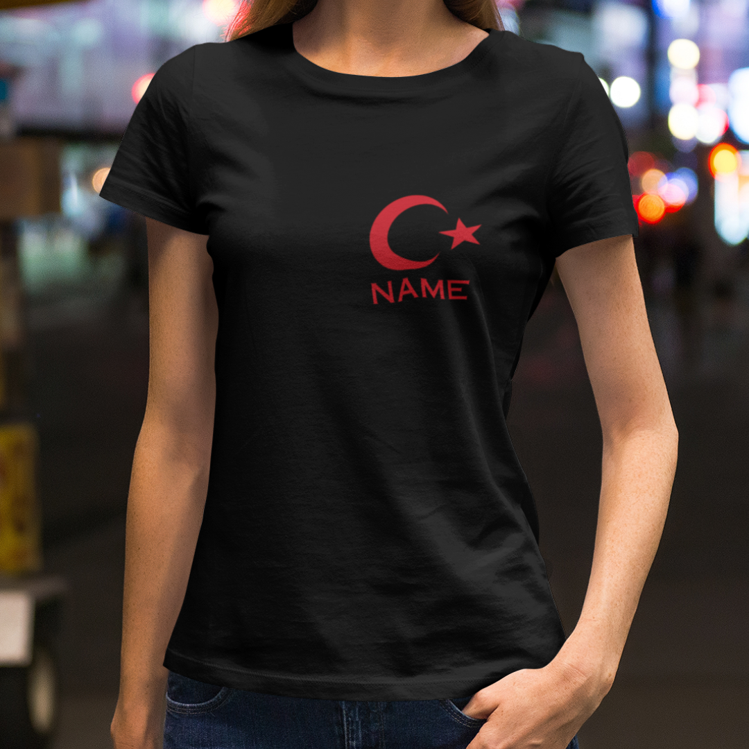 Personalisiertes bedrucktes T-Shirt für Damen (AY Yildiz)