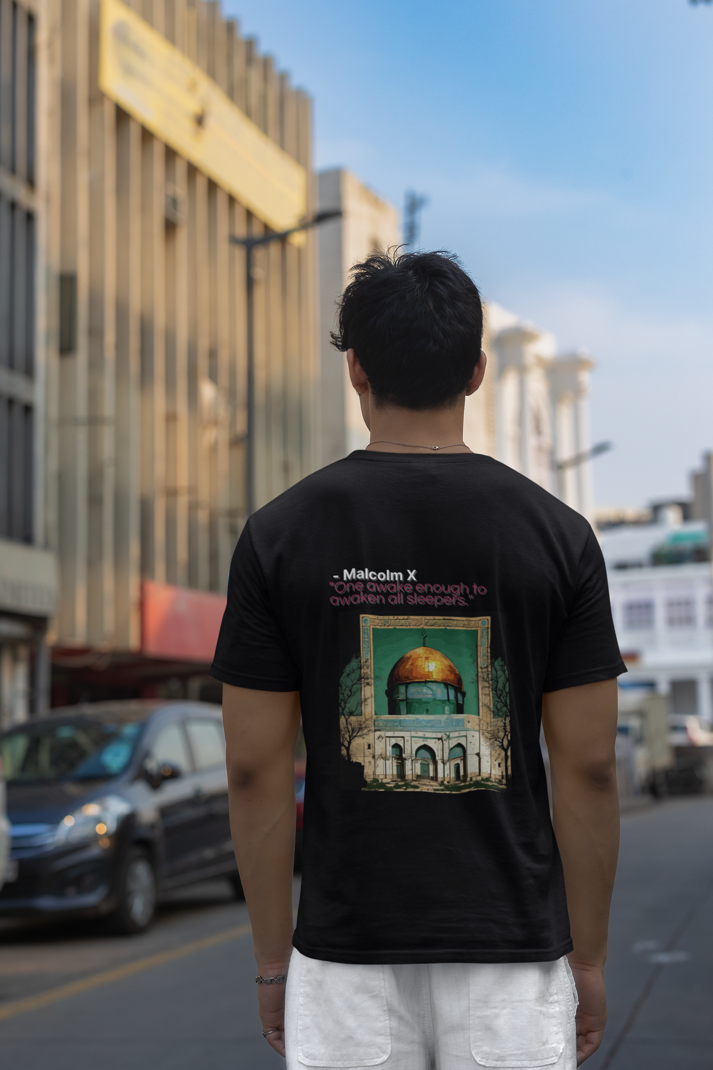 T-Shirt mit kurzem Arm - Palestine Malcom X