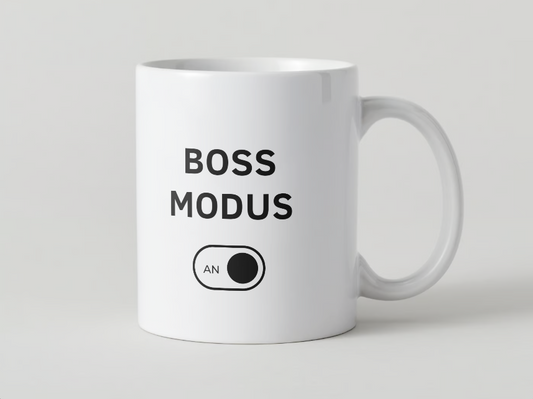 Personalisierte Keramik Tasse mit Wunschname (BOSS MODUS)